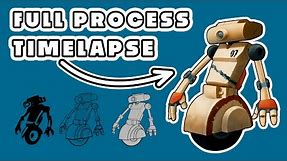 Robot Character Design Timelapse