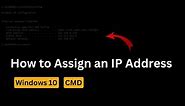 how to change ip address using cmd | how to assign ip address to computer |