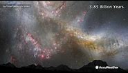 Future night sky after Milky Way and Andromeda merge