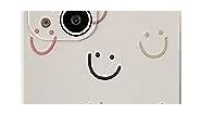 Caseative Funny Smiley Smile Face Silicone Soft iPhone Case (White,iPhone Xs Max)