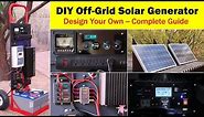 High-Capacity Off-Grid Solar Generator (rev 4) -- Wiring Diagram, Parts List, Design Worksheet