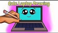 Cute Laptop Drawing | how to draw a cute computer | how to draw a cute laptop