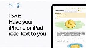 How to have your iPhone or iPad read text to you | Apple Support