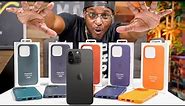 ALL COLORS! iPhone 14 Pro Leather Case w Magsafe! (Space Black)