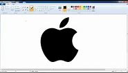 How To Draw An Apple Logo In Ms Paint | Logo Design | Apple logo | Apple drawing in ms paint |