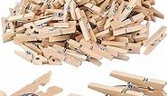 Mini Clothes Pins,Mini Clothespins, Wooden Small Clothes Pin, 1 Inch 100 Pack, Tiny Wood Decorative Close Pins for Photo Crafts Display, Little Baby Shower Games, Cloths Pin, Hanging Polaroid Clips