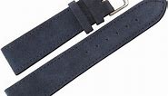 Fluco Nizza Navy Blue Suede Leather Watch Strap | Holben's