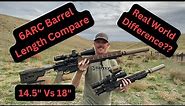 6mm arc barrel length compare- 14.5” vs 18”