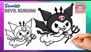 How To Draw Devil Kuromi | Halloween | Sanrio | Cute Step By Step Drawing Tutorial