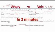 Artery vs Vein | Differences between arteries and Veins for beginners |