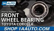 How to Replace Front Wheel Bearing 88-02 Toyota Corolla