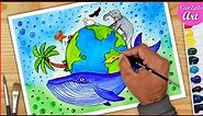 Biological diversity poster drawing || chart project making on biodiversity day