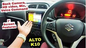 ALTO New K10 2022 Touch Screen 10+ New Features | ALTO K10 Top Model 7' Display Full Features Review