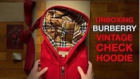 Unboxing Things: Burberry's Vintage Check Detail Jersey Hooded Top