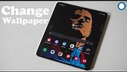 Samsung Galaxy Z Fold 5 - How To Change Cover Screen Wallpaper - Easy!