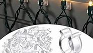 Menkxi Adhesive Mini Light Clip Mini Wall Clips for Hanging Indoor Outdoor Lights and Cables Holiday String Lights Wall Hanging Clips for Walls Windows Eaves and Yards(Clear, 25 Pcs)
