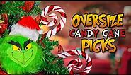 DIY Jumbo Swirly Candy Cane Picks | How to Whimsical Dr Seuss The Grinch Christmas Decor