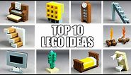 TOP 10 Easy LEGO Building Ideas Anyone Can Make | Without Technic