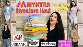 MYNTRA Trendy Sweaters Haul | Starting From Rs.190 | Upto 80% Off | Affordable Sweaters Haul |