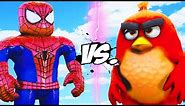 SPIDERMAN ROBLOX VS ANGRY BIRDS RED - EPIC BATTLE
