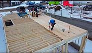 Installing 2x10 floor joist and Tongue and groove Plywood