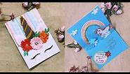 Beautiful Daughter day Card 2023 l Handmade Unicorn daughter day Card | DIY Unicorn PopUp Card idea