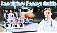 Medical School Secondary Essays 8 TIPS & 7 REAL EXAMPLES