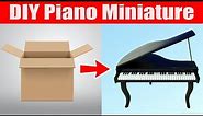 How to Make a Piano with Cardboard | DIY Piano Miniature