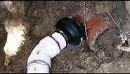 How to Connect PVC pipe to Clay Sewer Pipe using Fernco Coupling