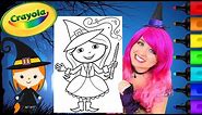 Coloring Cute Witch Halloween Crayola Coloring Page Prismacolor Markers | KiMMi THE CLOWN