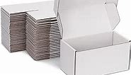 8x4x4 Inches White Shipping Boxes Set of 25, Corrugated Cardboard Boxes - for Small Business Packaging Supplies, Mailing Boxes, Packing Boxes and Gift Boxes for Presents