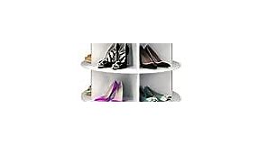 Weinstein storage Original Rotating Shoe Rack Tower, original 7-tier hold over 35 pairs of shoes, Spinning Shoe Display Lazy Susan, Revolving 360 shoe rack tower, Rotate Shoes Closet Organization.