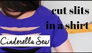 Cut slits in a tshirt - Make cuts in the back of a t-shirt - Easy Cutting DIY Tee Shirt Tutorials