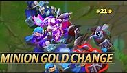 MID MINIONS NEW GOLD BUFF - League of Legends