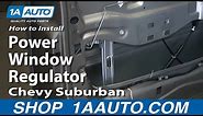 How to Replace Front Window Regulator 00-06 Chevy Suburban