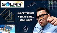 Solar Panel Specs (EXPLAINED)
