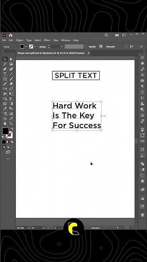 split paragraph text into a single text in illustrator | Illustrator tip