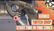 Overwatch 2 Kiriko twitch drop Start Time In Time Zones October 17 Razor Sharp Kiriko Spray & Donut