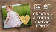 Creating a canvas print in Snapfish