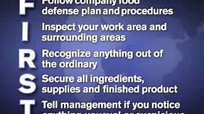 Employees are the FIRST Line of Food Defense (English)
