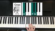 How Csus Chord on Piano
