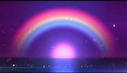 🌈🎶 Rainbow Purple Sky Bubbles Colorful VJ Loop Video Background for Edits