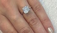 3 carat Cushion Cut Diamond Solitaire Engagement Ring