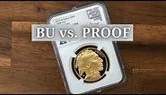 American Gold Buffalo | BU vs. Proof Comparison