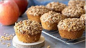 Healthy Apple Oatmeal Muffins