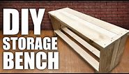 DIY Shoe Storage Bench | Beginner Woodworking Project