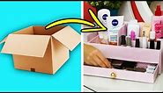 27 CUTE WAYS TO REPURPOSE CARDBOARD BOXES