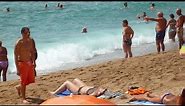 Blanes beach waves - Costa Brava, Catalonia, Spain