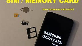 Samsung A10 SIM Card & Micro SD How to Insert or Remove