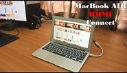 Connect MacBook Air to external Display with HDMI cable | BlueRigger |